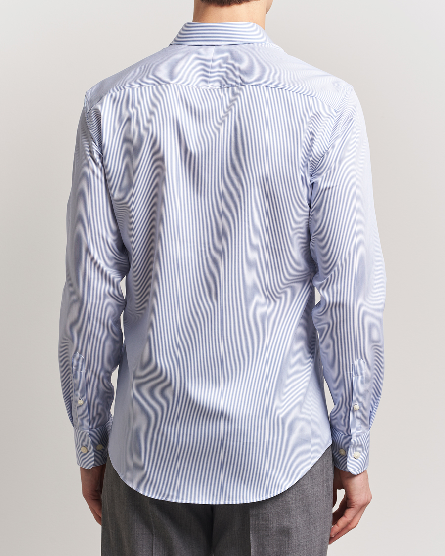 Men | Shirts | Tiger of Sweden | Adley Cotton Striped Shirt Blue
