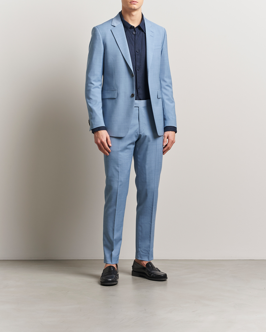 Men | Trousers | Tiger of Sweden | Tenuta Wool Trousers Rustic Blue