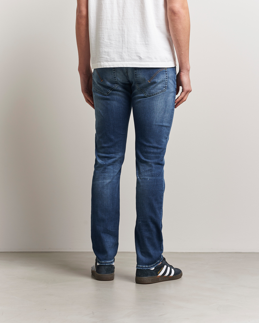 Men | Jeans | Dondup | George Distressed Jeans Dark Blue