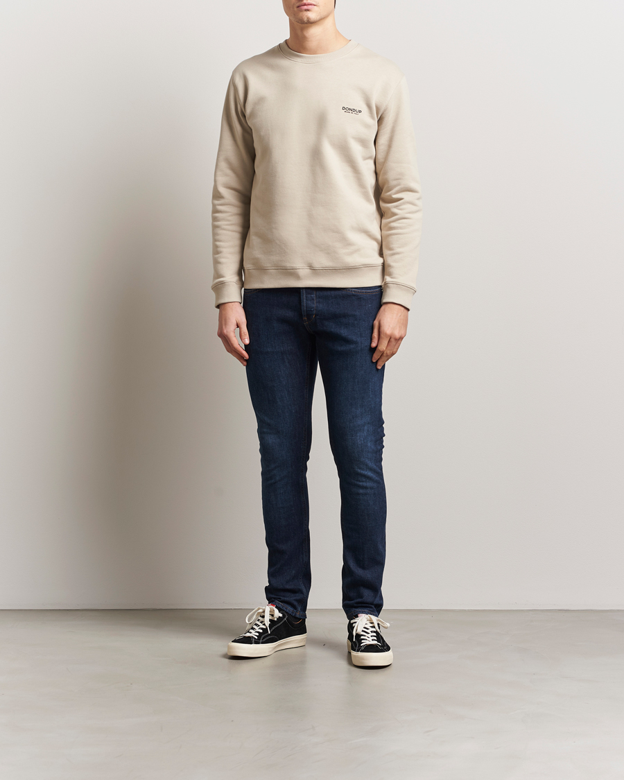 Men | Sweaters & Knitwear | Dondup | Logo Crew Neck Sweatshirt Sand