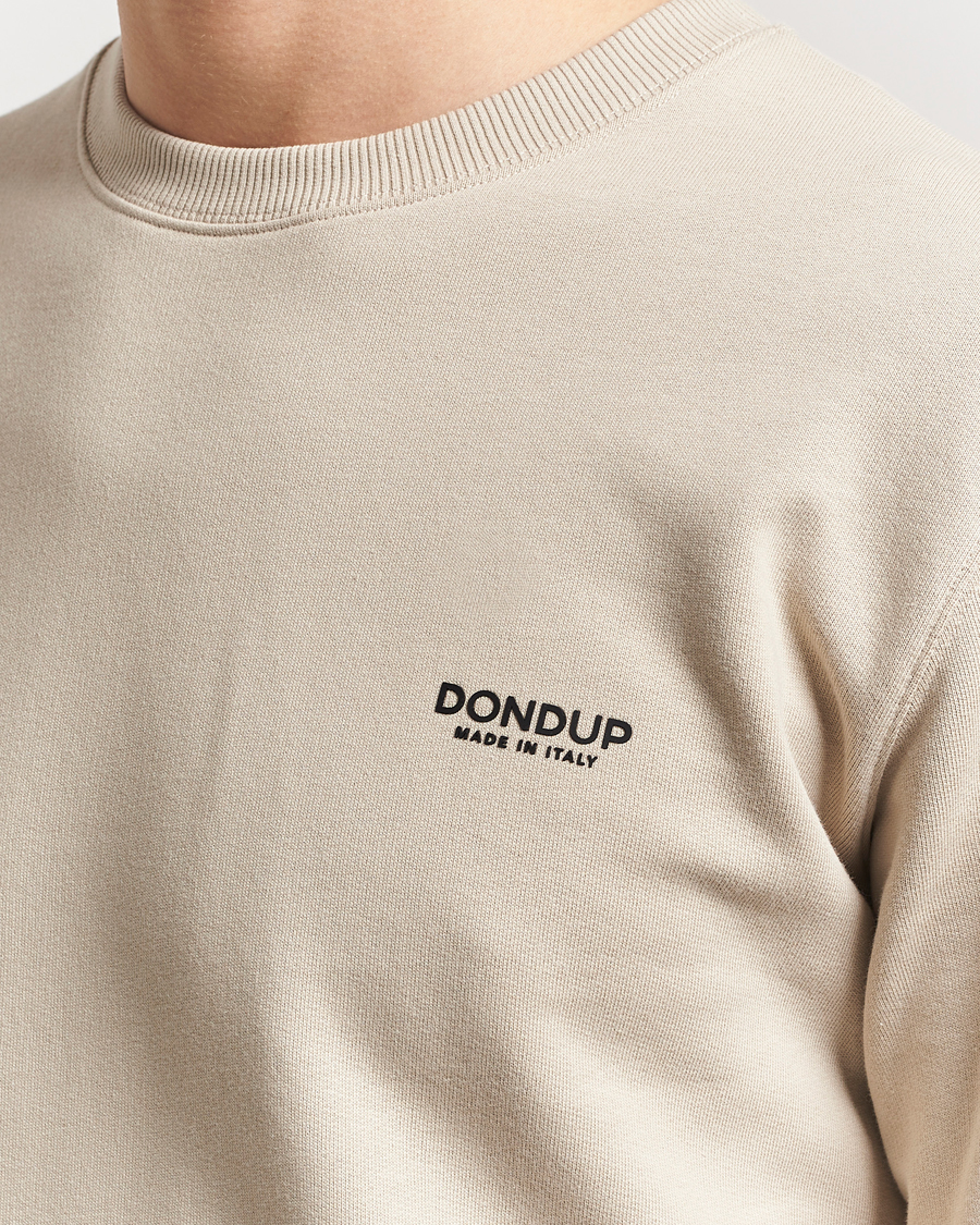 Men | Sweaters & Knitwear | Dondup | Logo Crew Neck Sweatshirt Sand