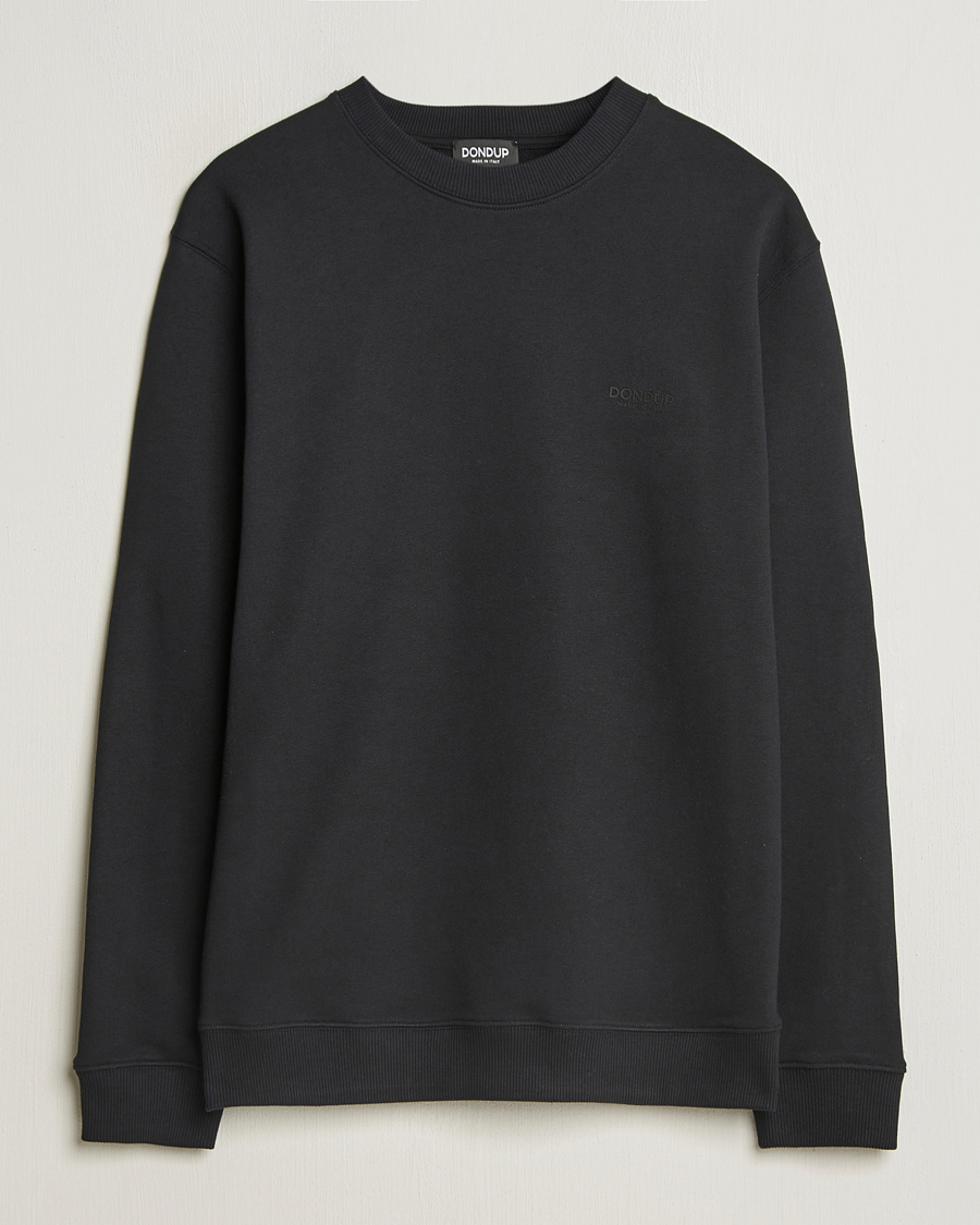 Men | Sweaters & Knitwear | Dondup | Logo Crew Neck Sweatshirt Black