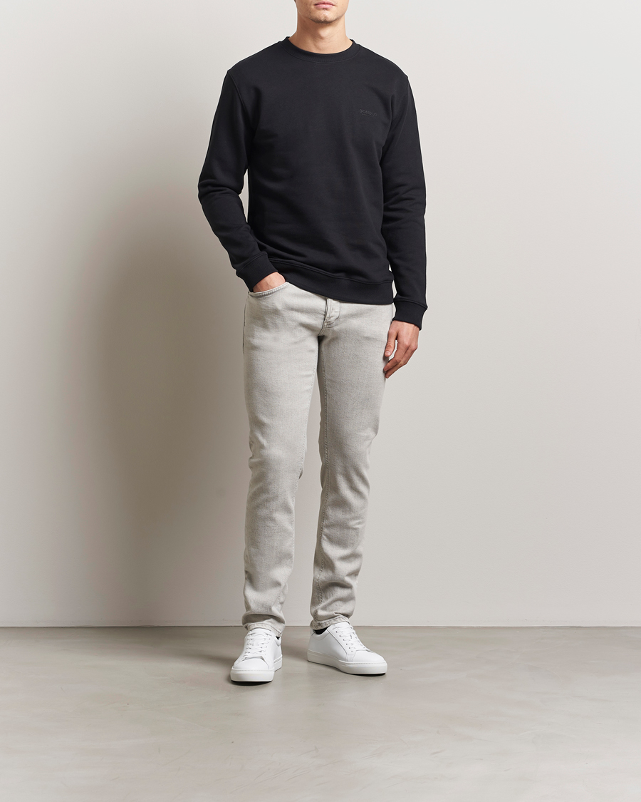 Men | Sweaters & Knitwear | Dondup | Logo Crew Neck Sweatshirt Black
