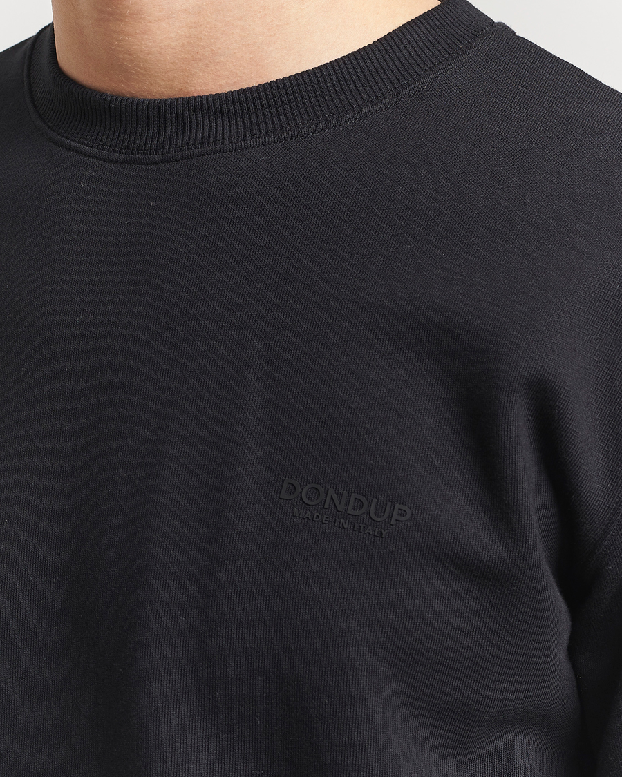 Men | Sweaters & Knitwear | Dondup | Logo Crew Neck Sweatshirt Black