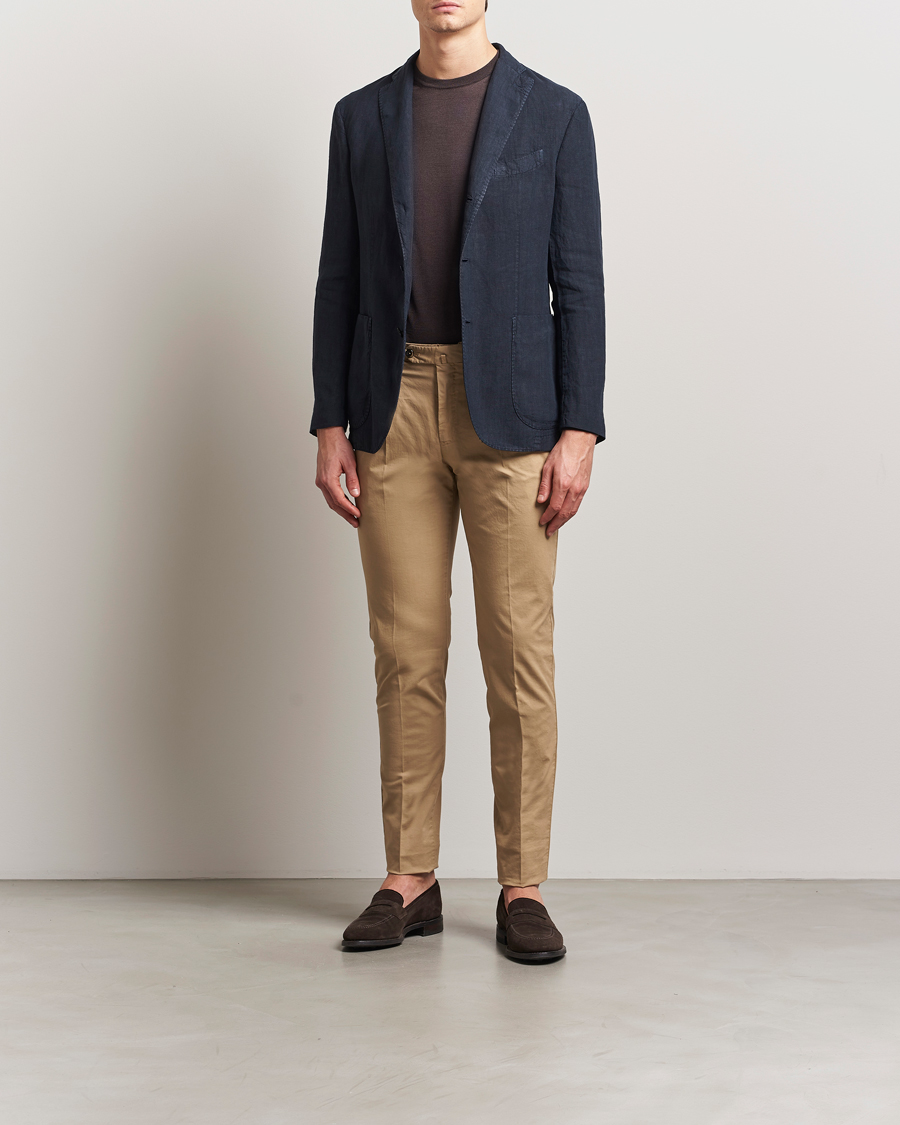 Men | Blazers | Boglioli | K Jacket Linen Blazer Navy