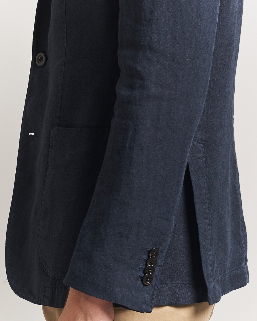 Men | Blazers | Boglioli | K Jacket Linen Blazer Navy
