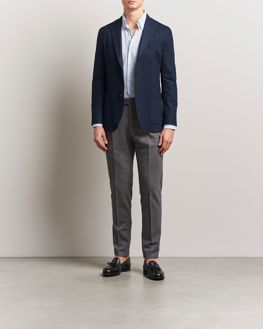 Men | Blazers | Boglioli | K Jacket Hopsack Jersey Blazer Navy