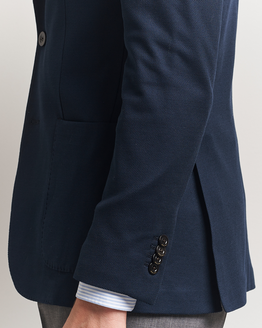 Men | Blazers | Boglioli | K Jacket Hopsack Jersey Blazer Navy