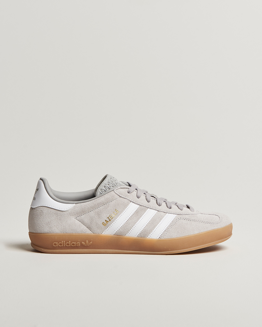 adidas Originals Gazelle Indoor Sneaker Light Grey/White at CareOfCarl.com adidas Originals Gazelle Indoor Sneaker Light Grey/White at CareOfCarl.com