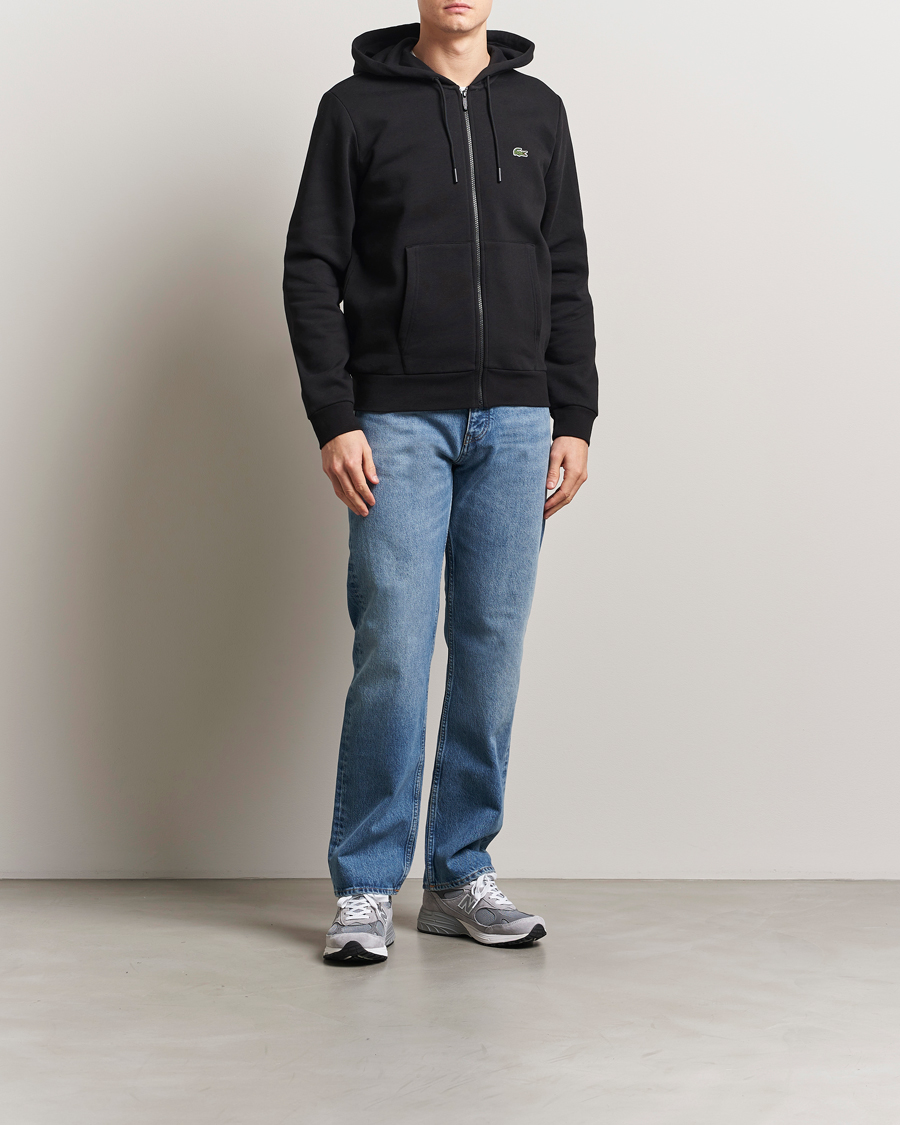 Men | Sweaters & Knitwear | Lacoste | Full Zip Hoodie Black