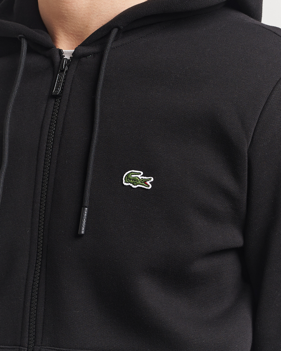 Men | Sweaters & Knitwear | Lacoste | Full Zip Hoodie Black