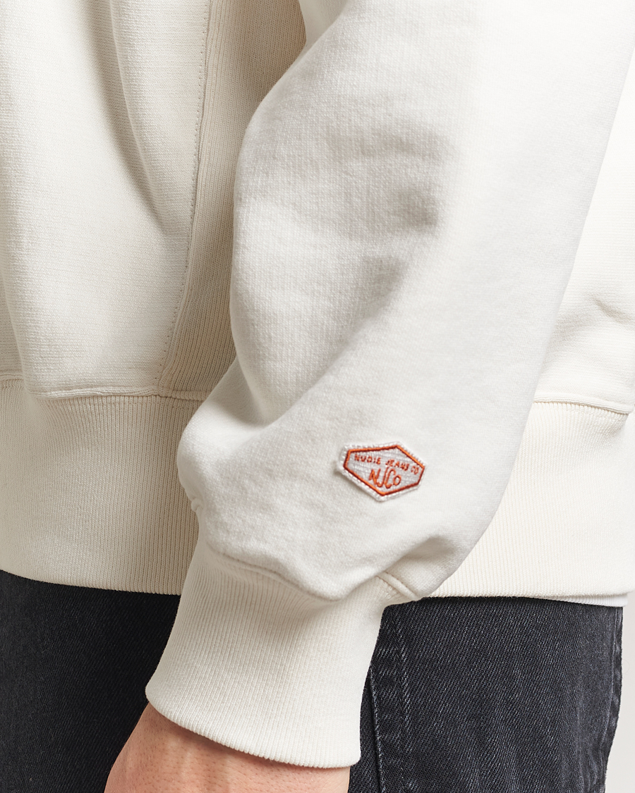 Men | Sweaters & Knitwear | Nudie Jeans | Hasse Crew Neck Sweatshirt Ecru