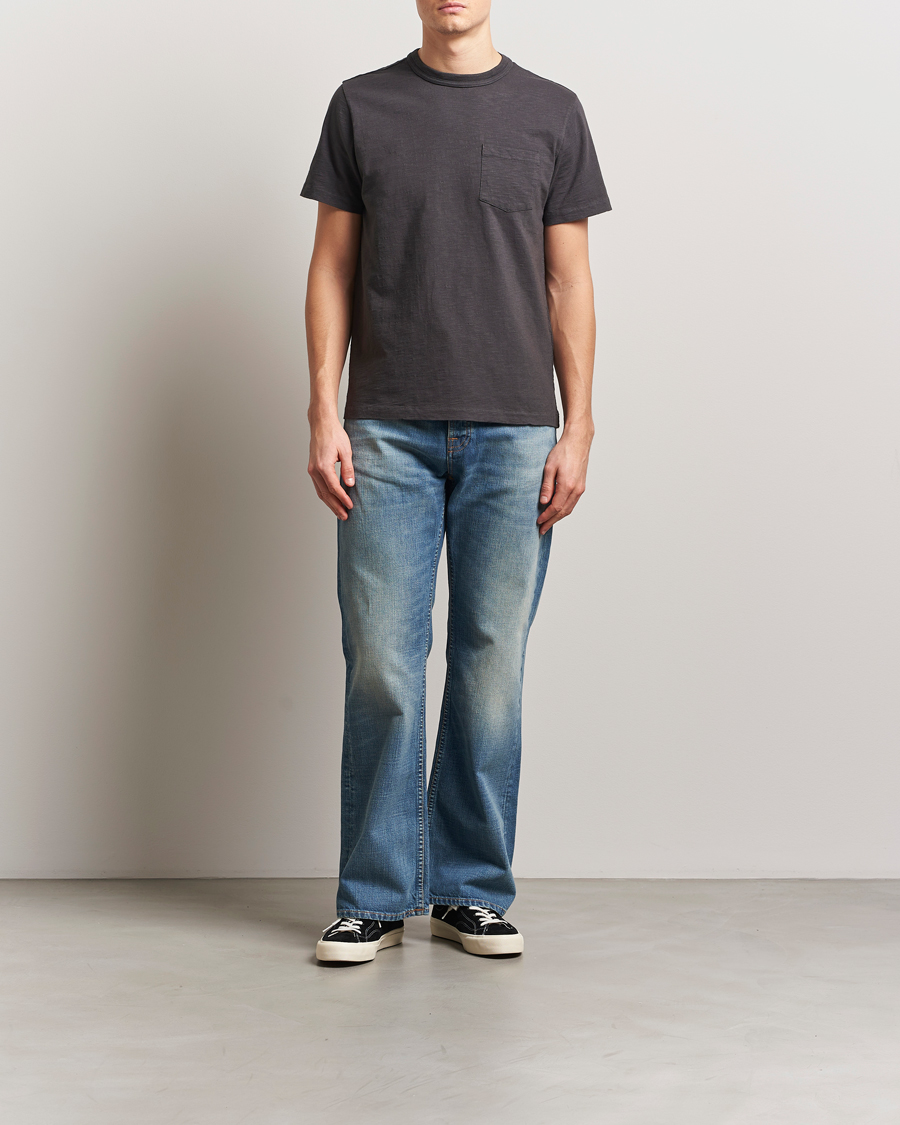Men | T-Shirts | Nudie Jeans | Roy Heavy Slub T-Shirt Antracite