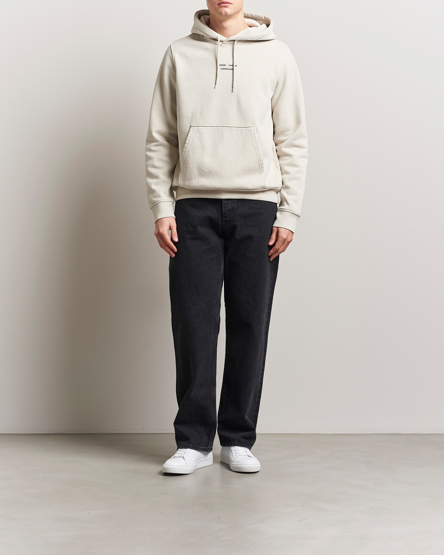 Men | Sweaters & Knitwear | Samsøe Samsøe | Marcus Center Logo Hoodie Moonstruck