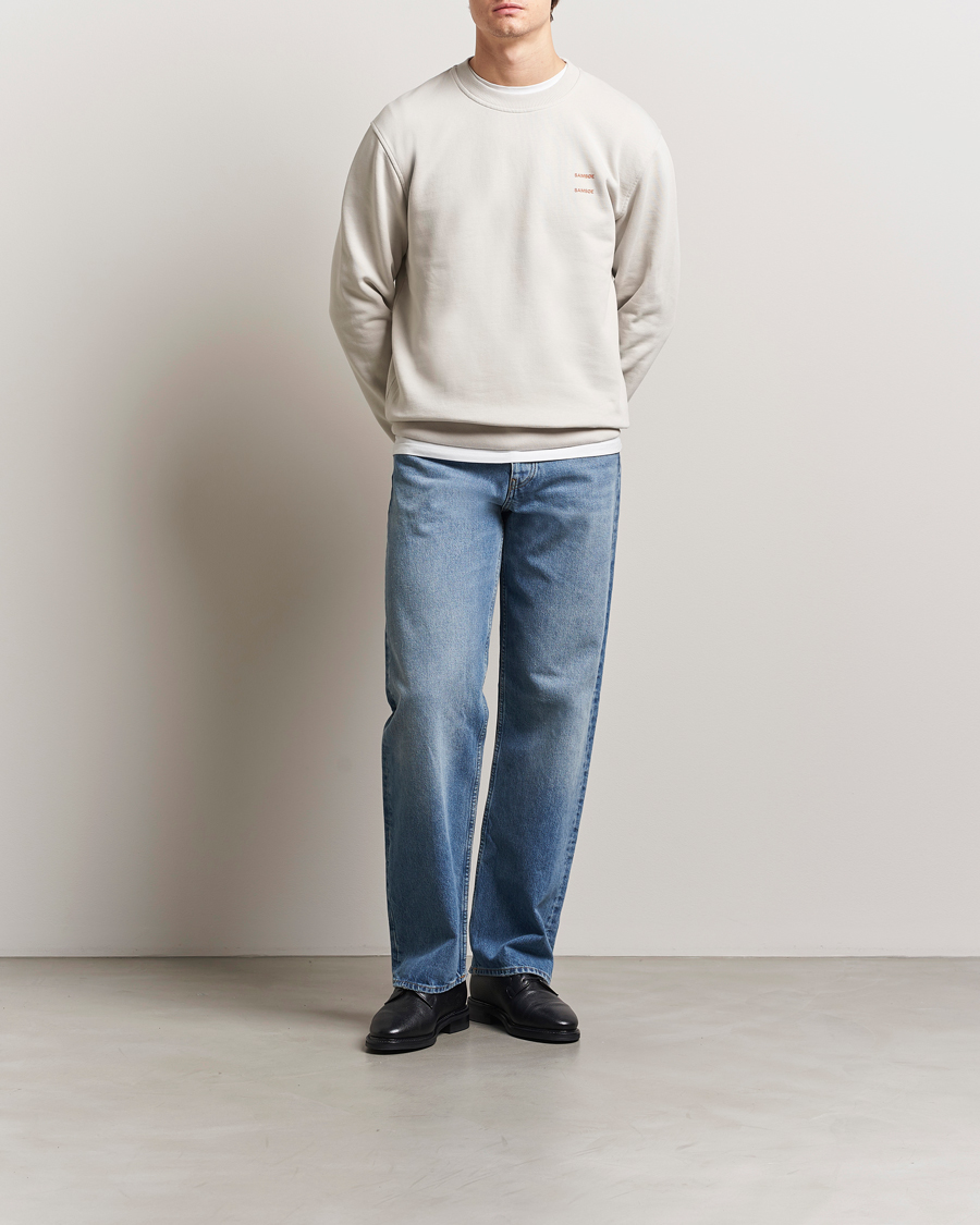 Men | Sweaters & Knitwear | Samsøe Samsøe | Joel Organic Cotton Sweatshirt Moonstruck