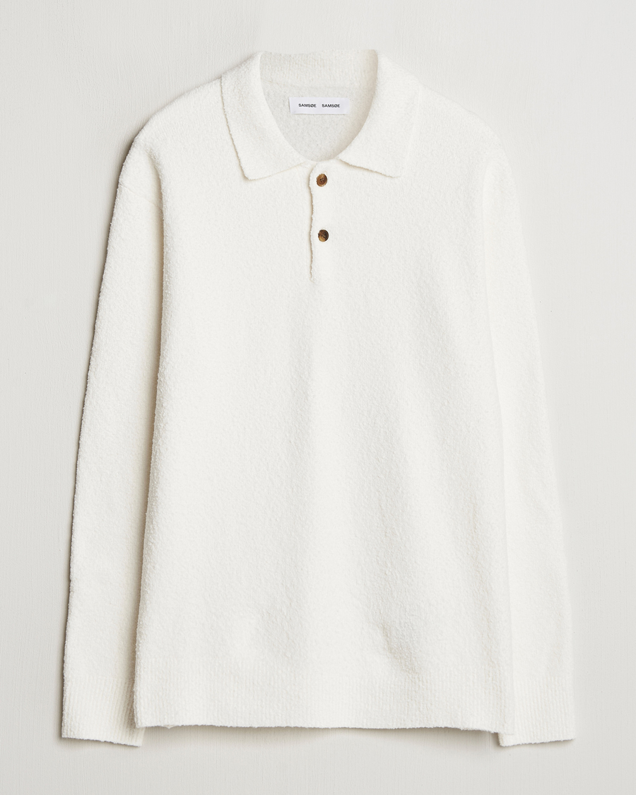 Men | Sweaters & Knitwear | Samsøe Samsøe | Nino Knitted Polo Clear Cream