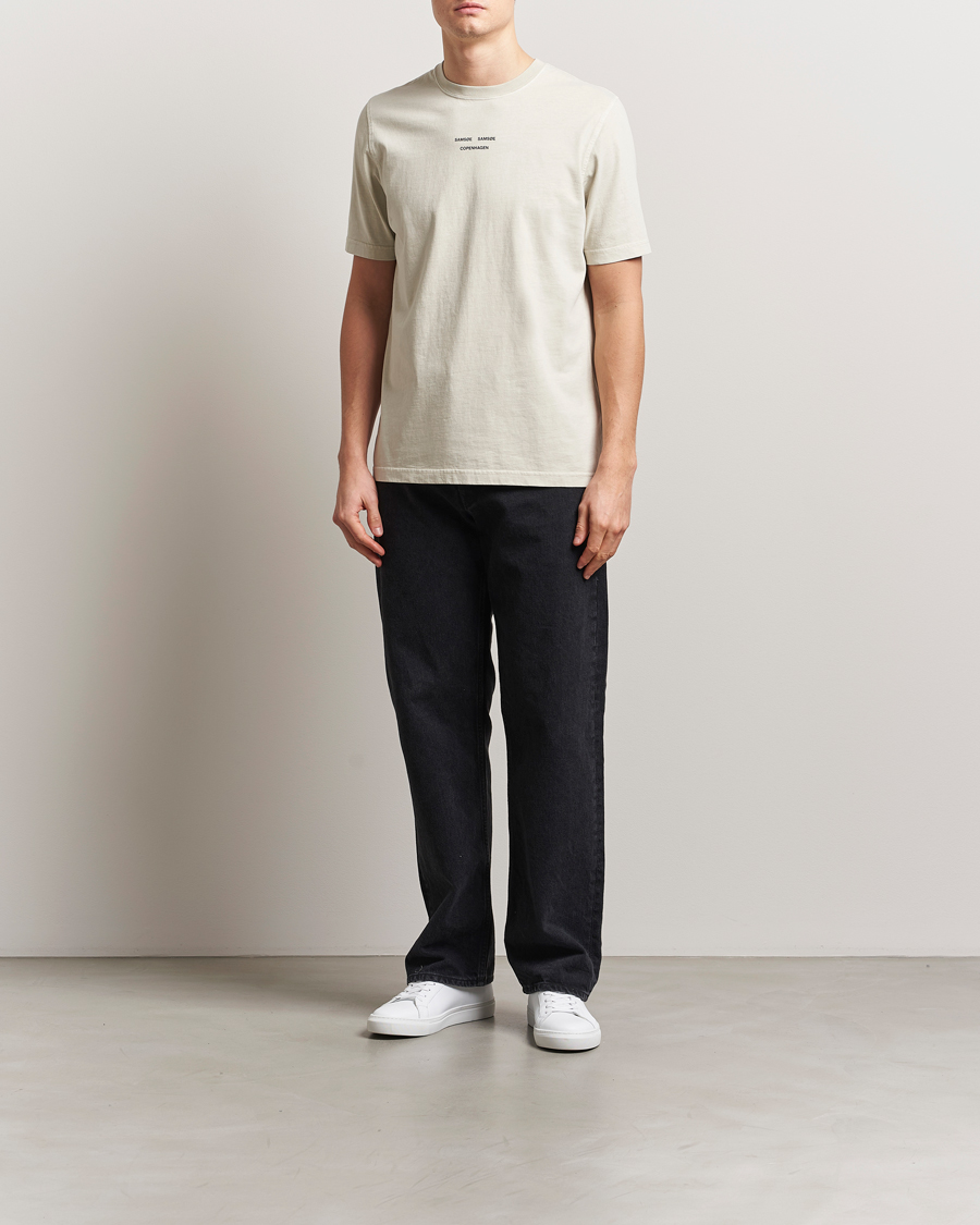 Men | T-Shirts | Samsøe Samsøe | Marcus Center Logo T Crew Neck T-Shirt Moonstruck