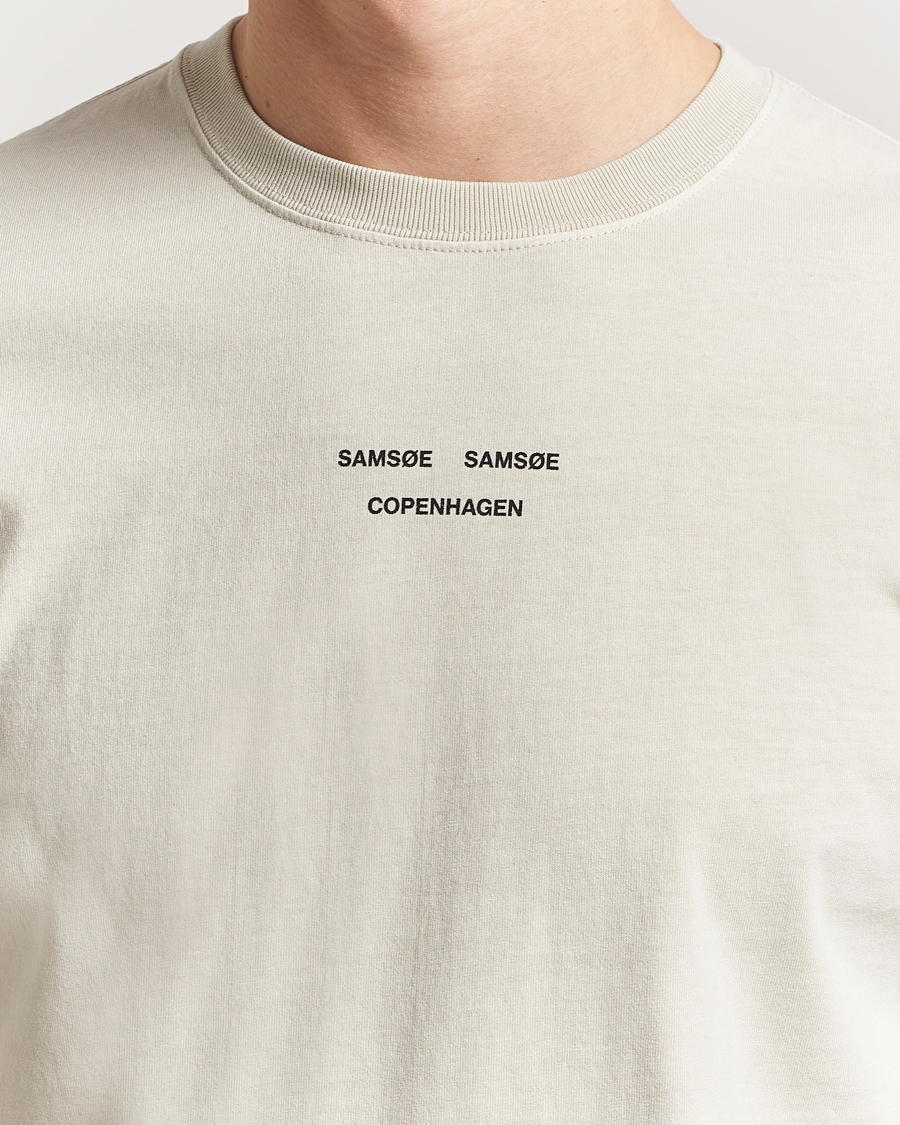 Men | T-Shirts | Samsøe Samsøe | Marcus Center Logo T Crew Neck T-Shirt Moonstruck