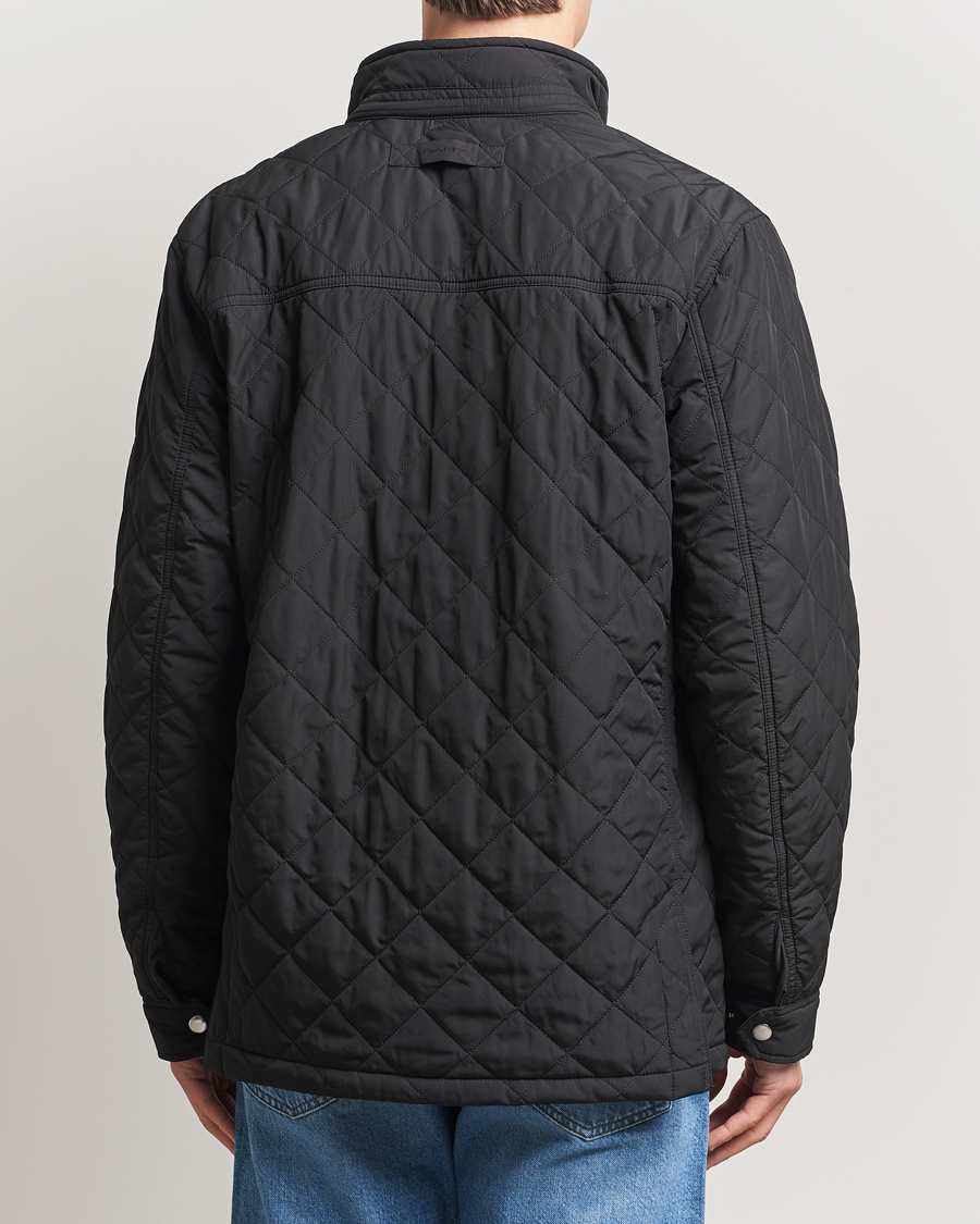 Men | Coats & Jackets | GANT | Quilted Windcheater Mid-Length Jacket Black