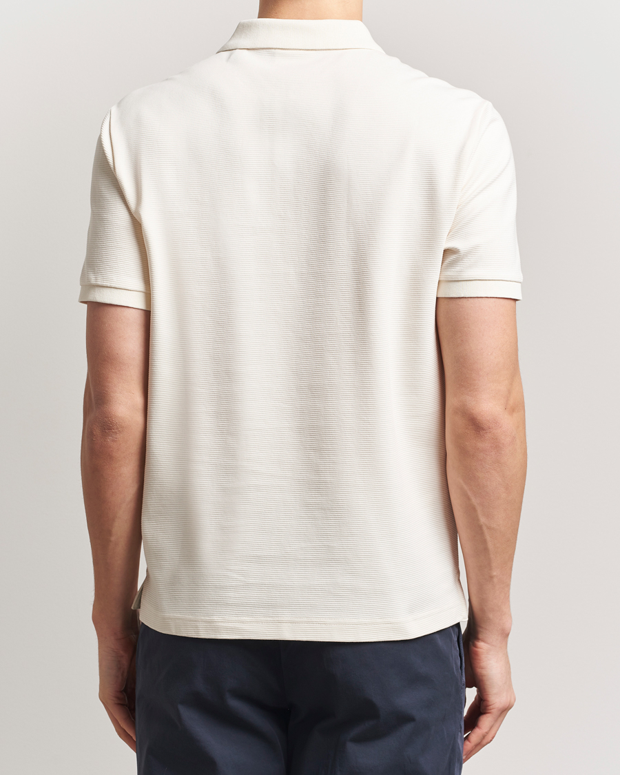 Men | Polo Shirts | GANT | Textured Polo Cream
