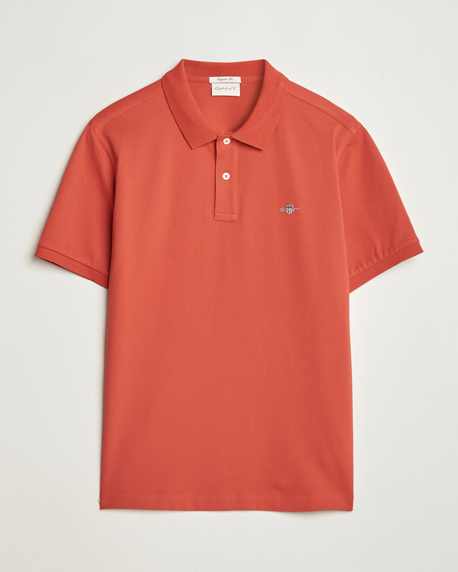 Men | Polo Shirts | GANT | The Original Polo Brick Red