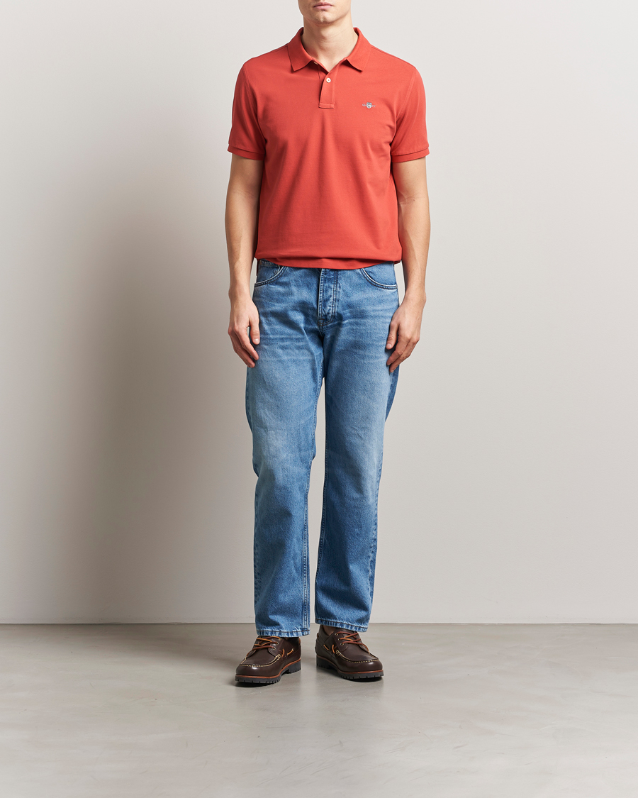 Men | Polo Shirts | GANT | The Original Polo Brick Red