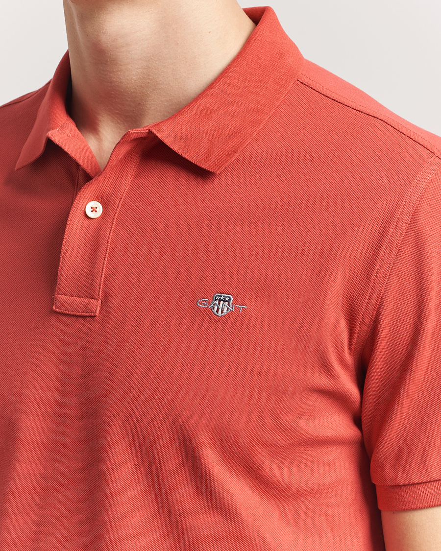 Men | Polo Shirts | GANT | The Original Polo Brick Red