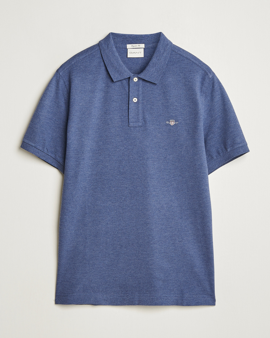 Men | Polo Shirts | Gant | The Original Polo Dark Jeans Melange