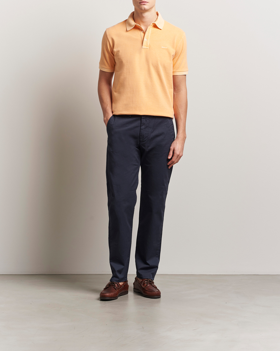 Men | Polo Shirts | GANT | Sunfaded Polo Peachy Orange