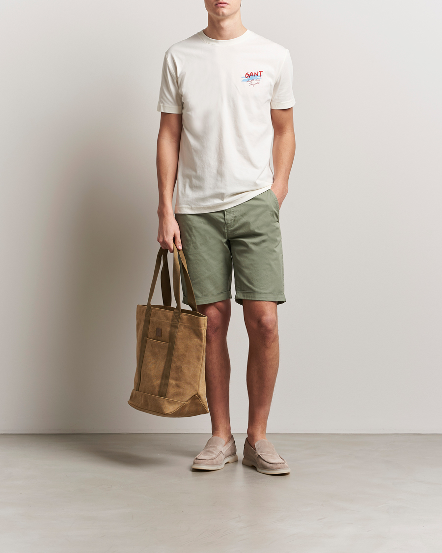 Men | Shorts | GANT | Regular Sunfaded Shorts Kalamata Green