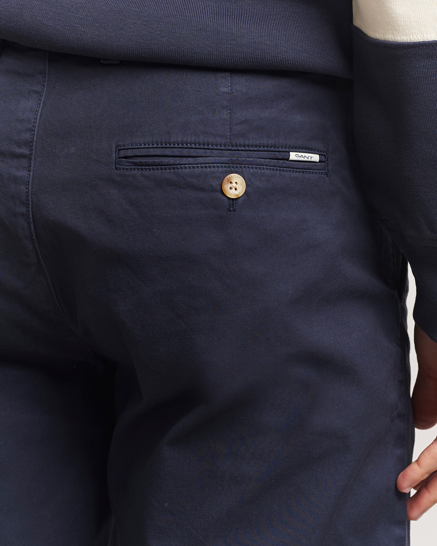 Men | Shorts | GANT | Regular Sunfaded Shorts Evening Blue