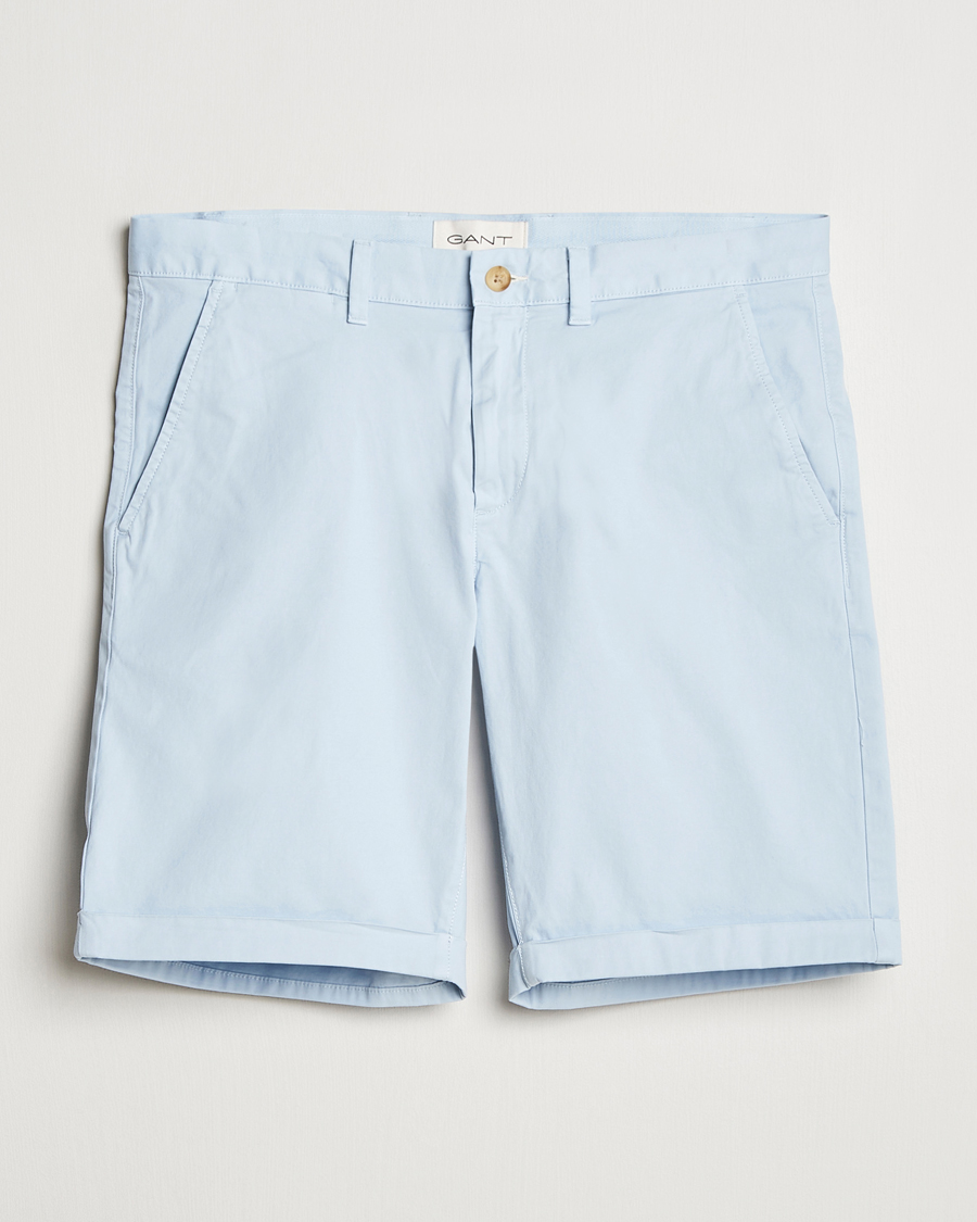 Men | Shorts | GANT | Regular Sunfaded Shorts Fresh Blue