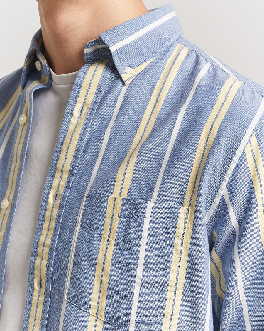 Men | Shirts | GANT | Regular Fit Archive Oxford Striped Shirt Rich Blue