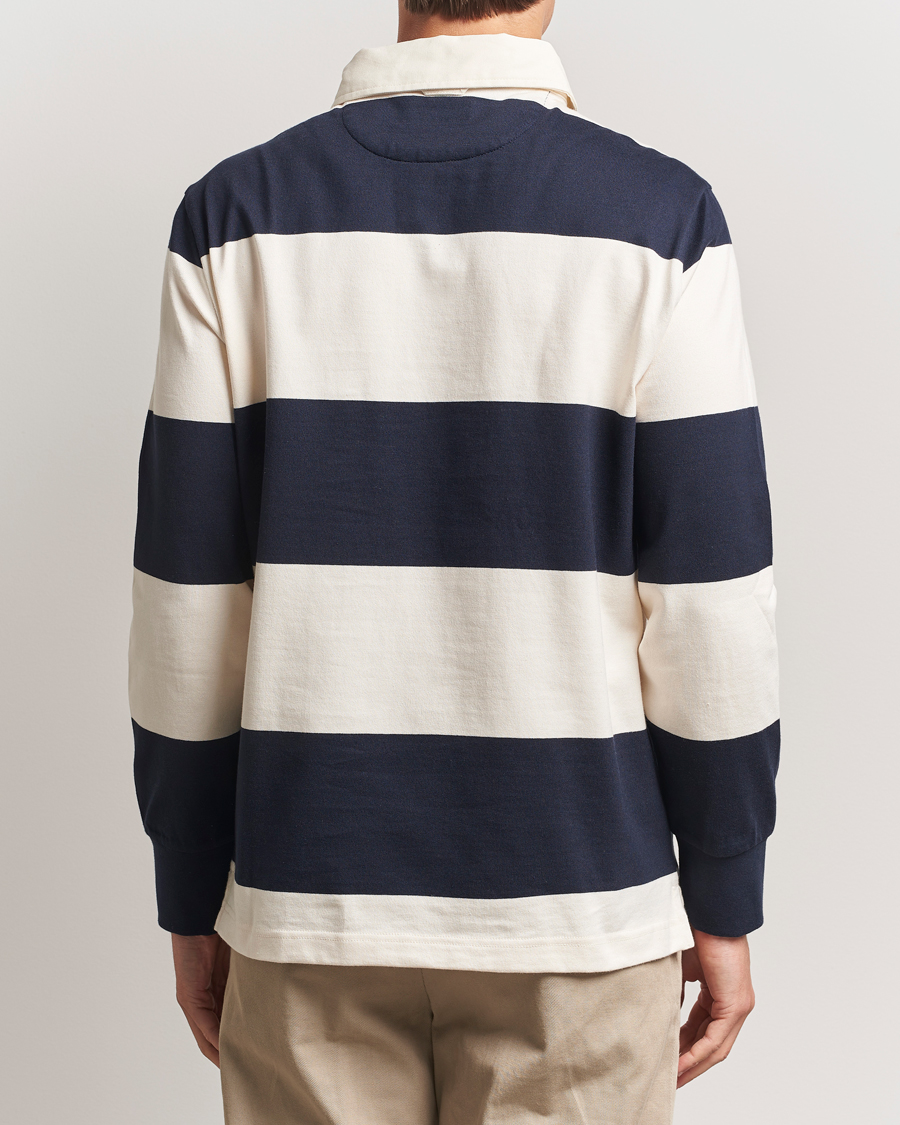 Men | Sweaters & Knitwear | GANT | Barstriped Rugger Evening Blue