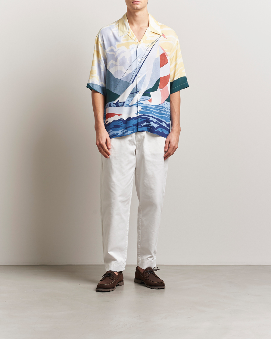 Men | Shirts | GANT | Relaxed Fit Scenery Sailing Short Sleeve Shirt Multi