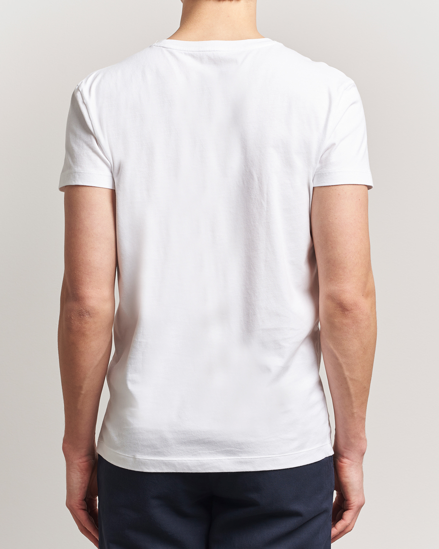 Men | T-Shirts | Gant | 2-Pack Crew Neck T-Shirt Navy/White