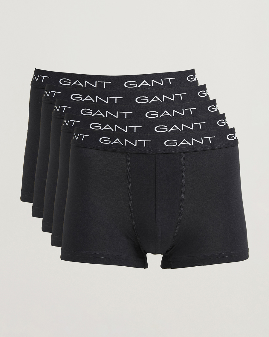 Men | Underwear & Socks | Gant | 5-Pack Trunks Black