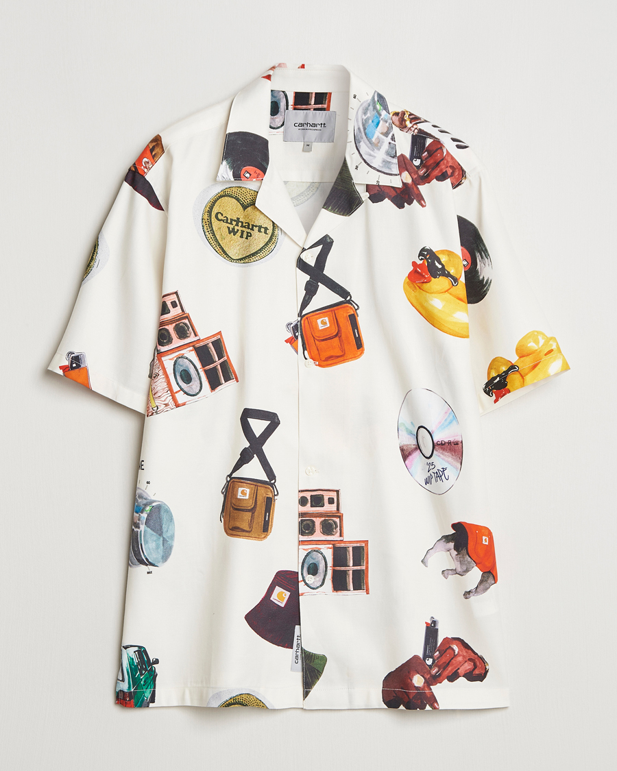 Men | Shirts | Carhartt WIP | Jacob Rochester Printed Shirt White