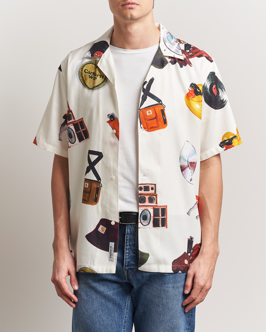 Men | Shirts | Carhartt WIP | Jacob Rochester Printed Shirt White