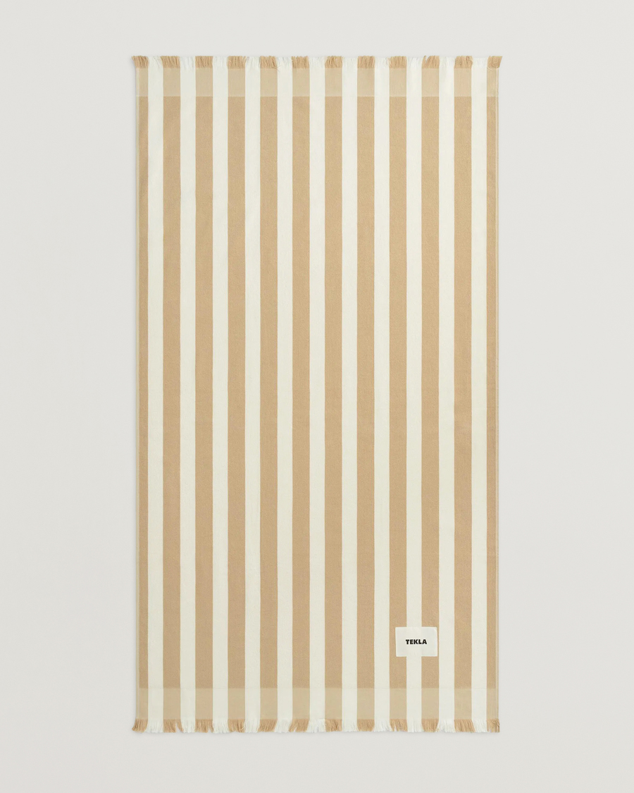 Tekla Organic Terry Beach Towel Deck Stripes at CareOfCarl.com