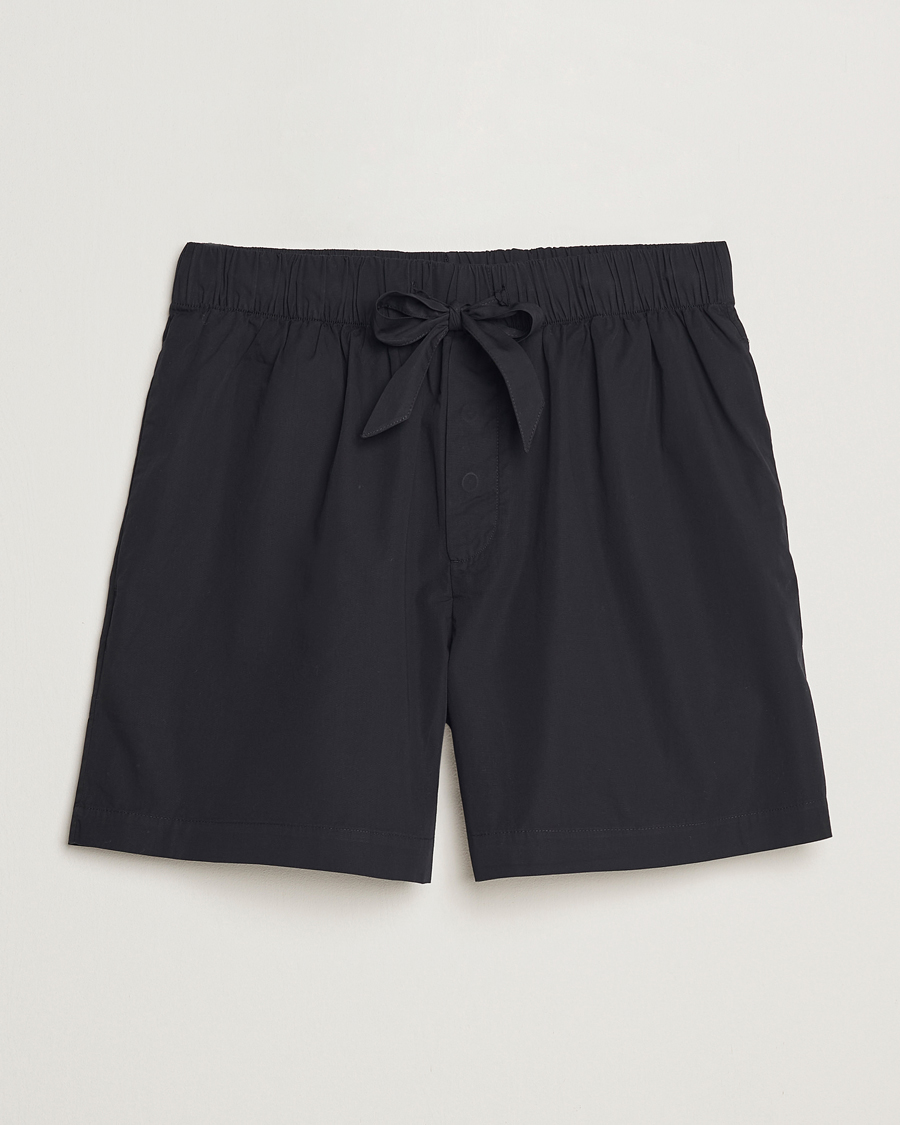 Men | Tekla Poplin Pyjama Shorts All Black | Tekla | Poplin Pyjama Shorts All Black
