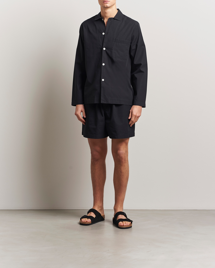 Men | Tekla Poplin Pyjama Shorts All Black | Tekla | Poplin Pyjama Shorts All Black