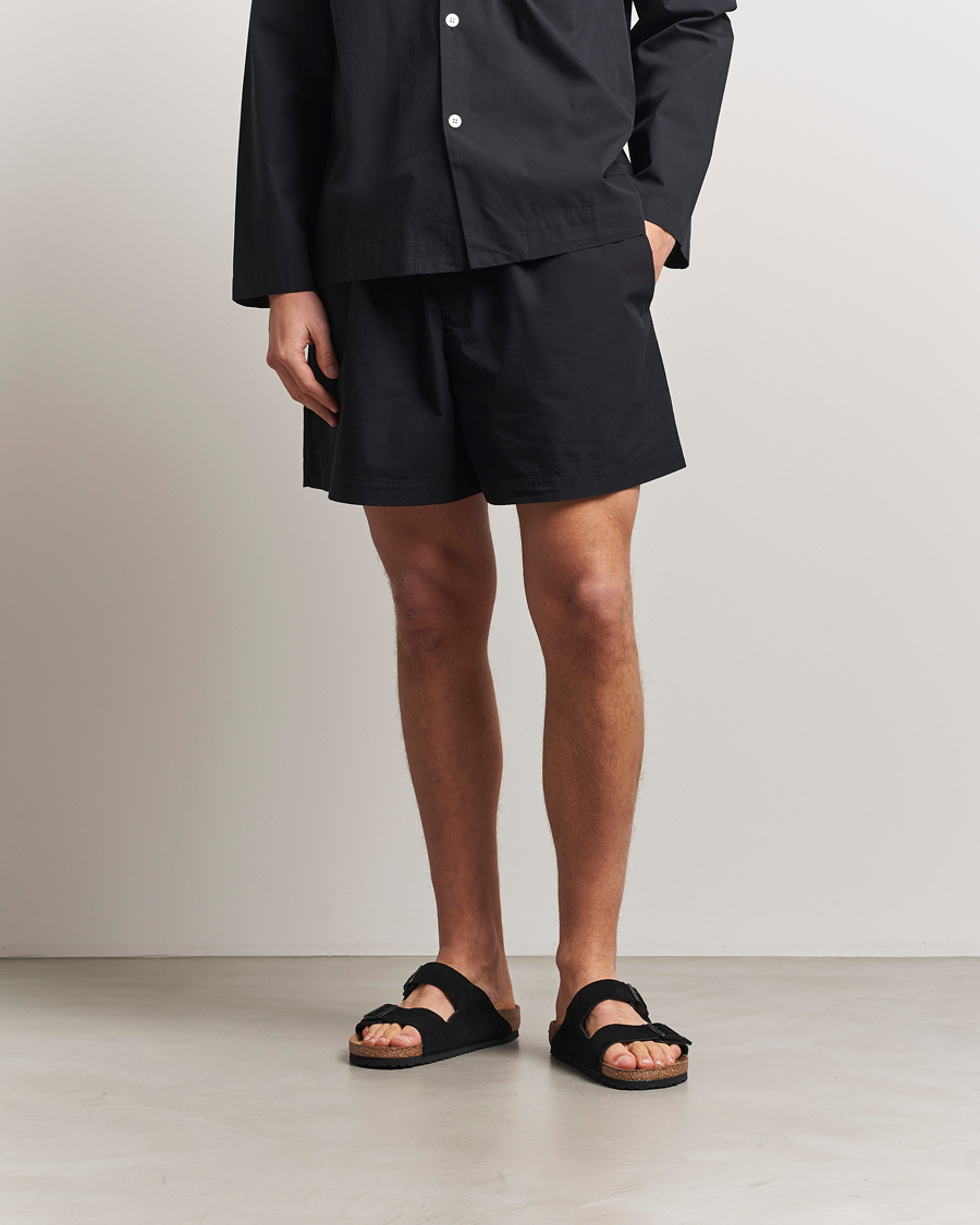 Men | Tekla Poplin Pyjama Shorts All Black | Tekla | Poplin Pyjama Shorts All Black