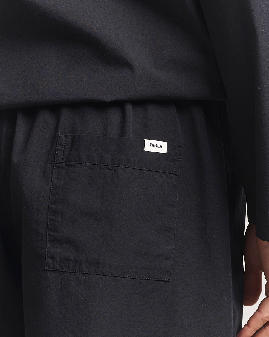 Men | Tekla Poplin Pyjama Shorts All Black | Tekla | Poplin Pyjama Shorts All Black
