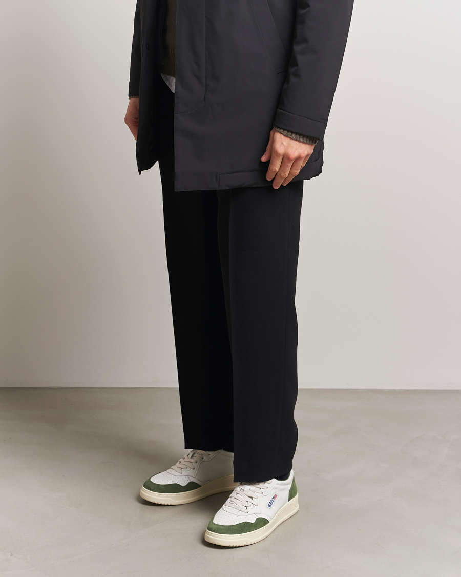 Men | Autry Medalist Low Super Soft Goat Leather Sneaker White/Green | Autry | Medalist Low Super Soft Goat Leather Sneaker White/Green