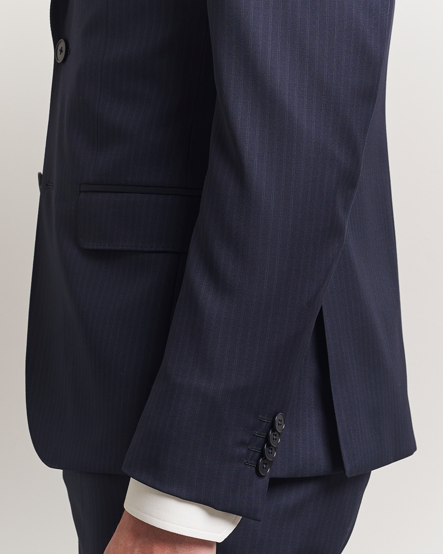 Men | Suits | Zegna | Tailored Wool Suit Navy Stripe