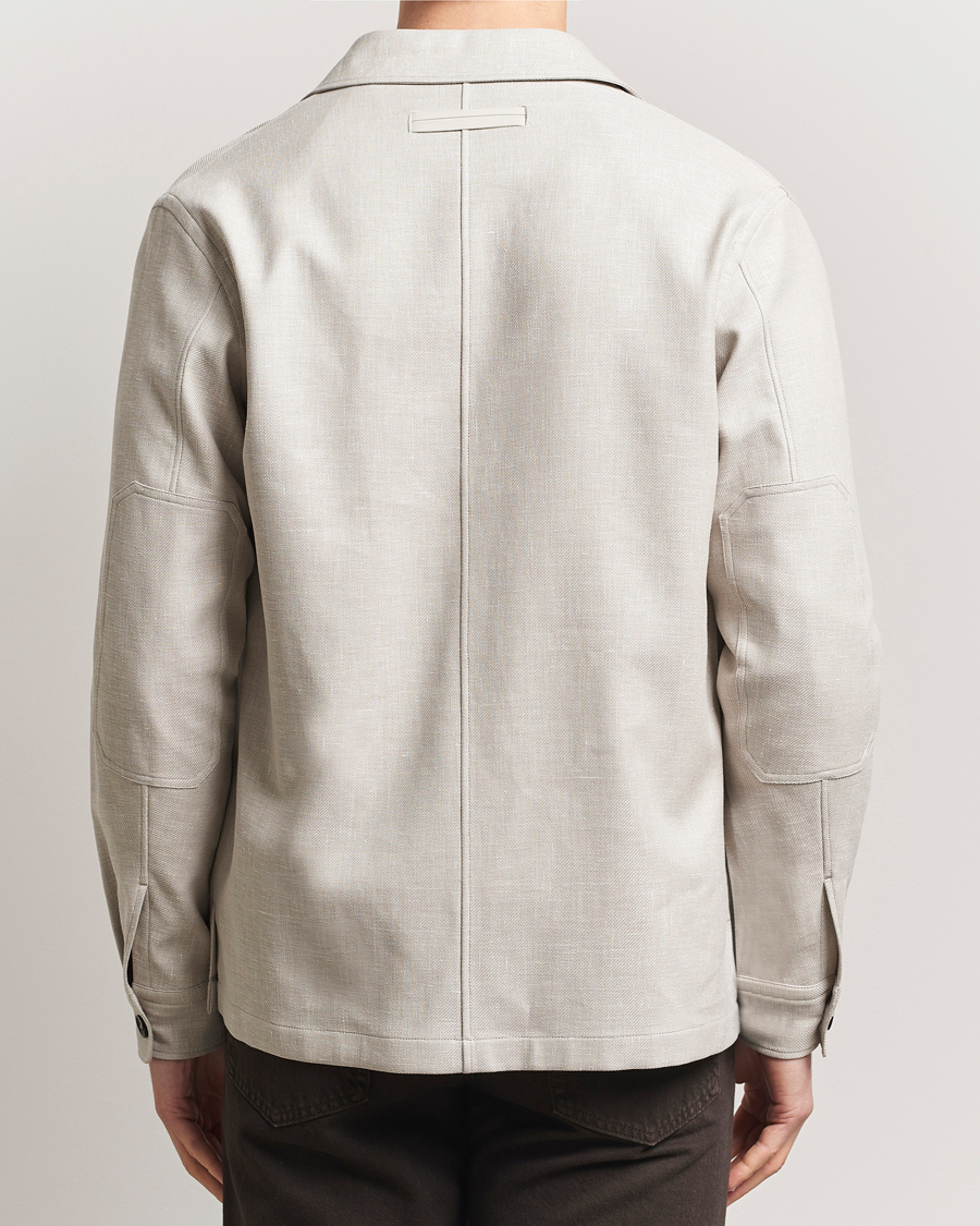 Men | Shirts | Zegna | Wool/Linen Shirt Jacket Beige