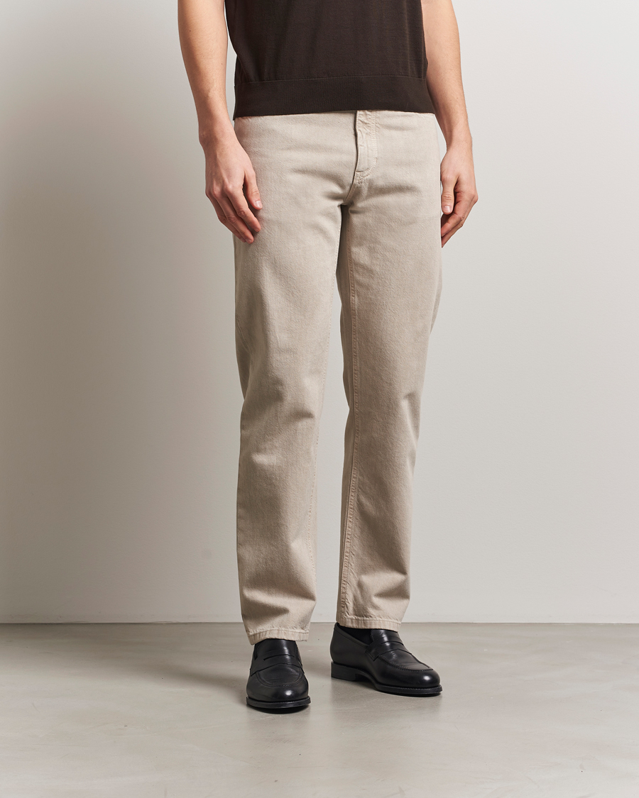 Men | Trousers | Zegna | 5-Pocket Marbled Denim Pants Beige