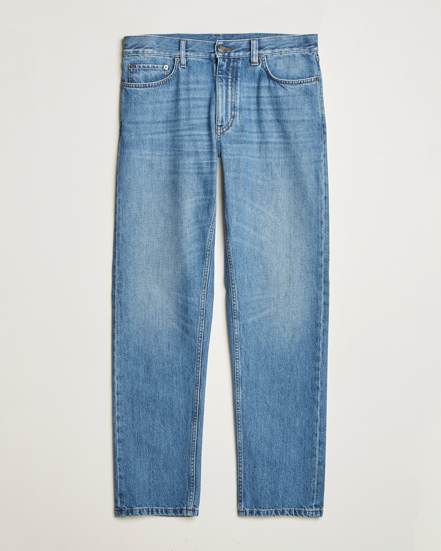 パンツ ZEGNA SPORT straight mad denim's Zegna 5-Pocket Denim Jeans Medium Blue Wash at CareOfCarl.com