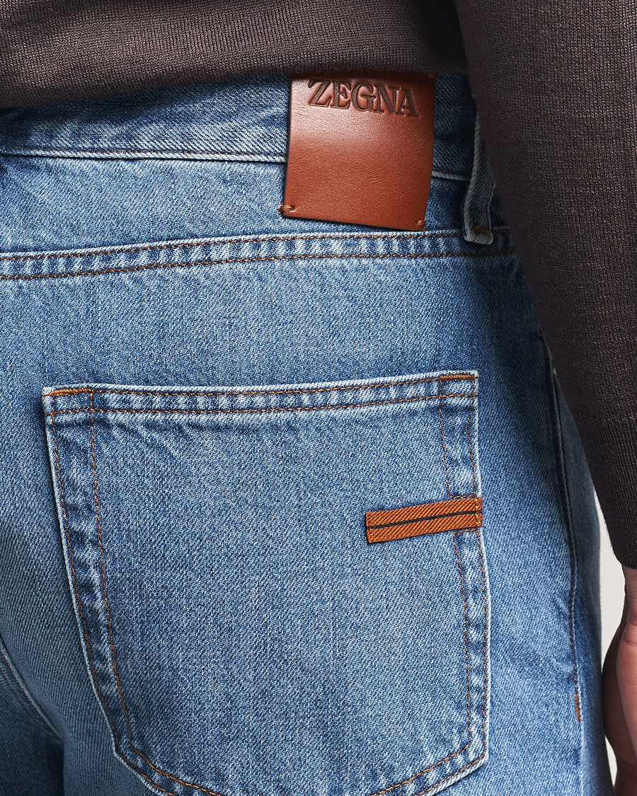 Men | Jeans | Zegna | 5-Pocket Denim Jeans Medium Blue Wash
